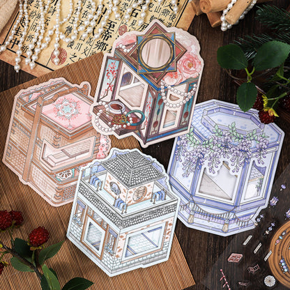 Flip Building 3D Sticker | 6 Cute Miniature Scene