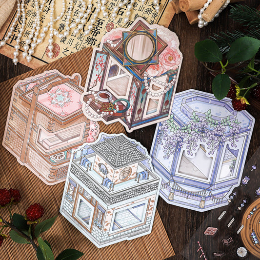 Flip Building 3D Sticker | 6 Cute Miniature Scene