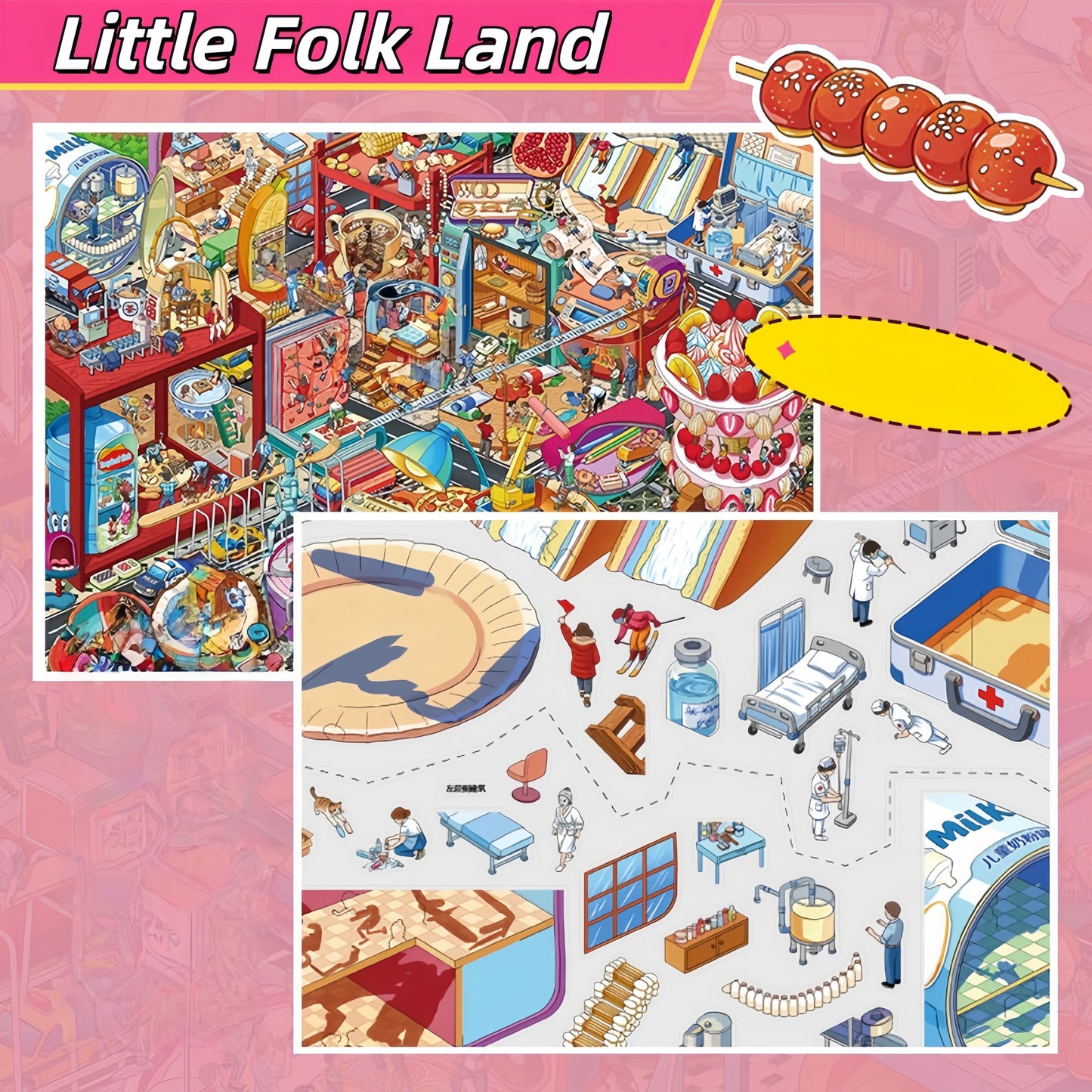 Little Folk Land 3D Sticker
