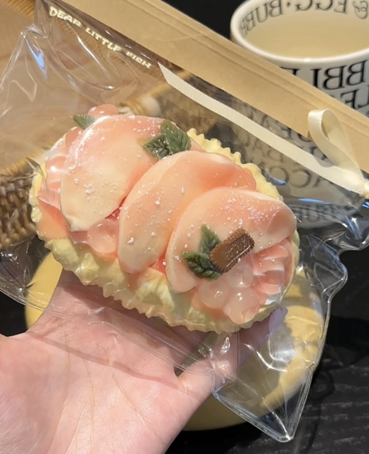 Peach Open-Faced Bun Squishy