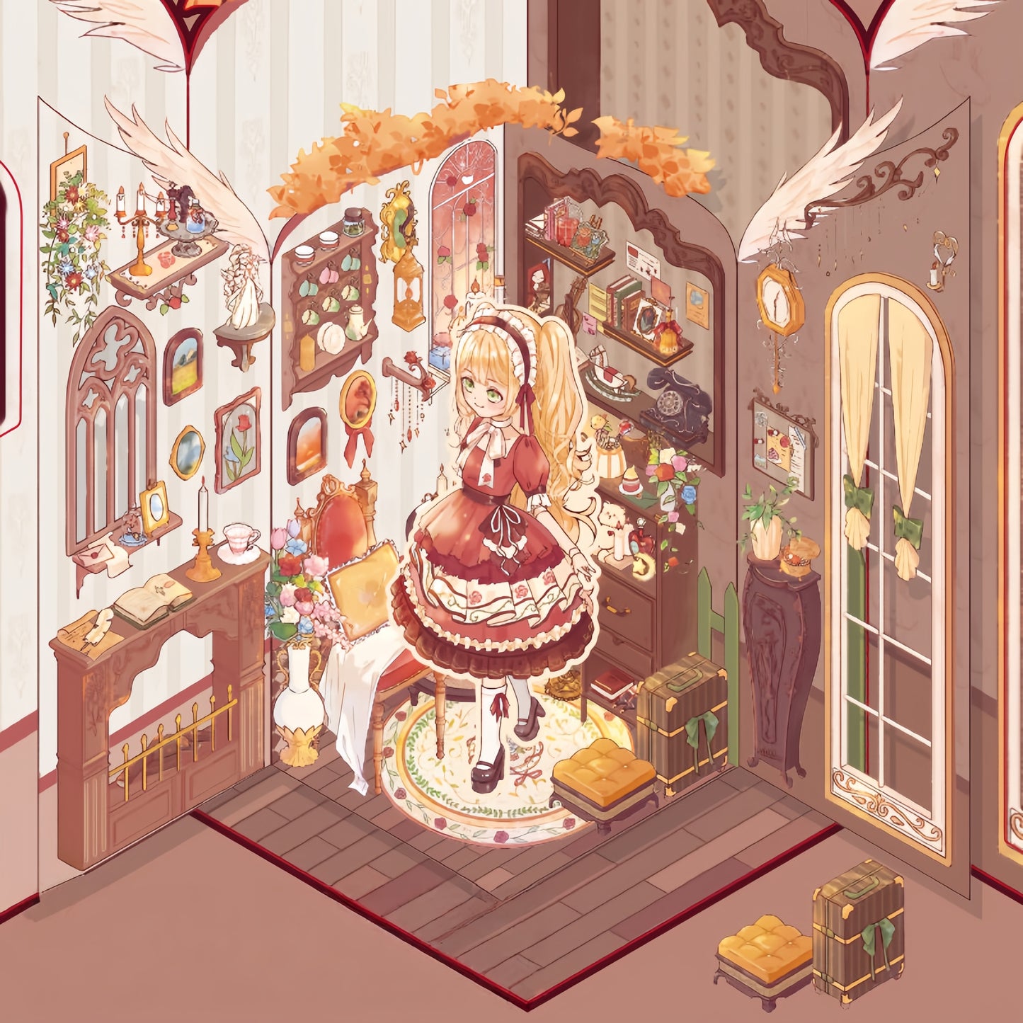 Sweet Dream Dollhouse 3D Sticker | 2 Cute Miniature Scenes