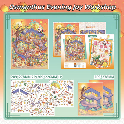 Seasonal Retreats 3D Sticker | 2 Cute Miniature Scenes