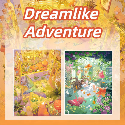 Dreamlike Adventure 3D Sticker | 2 Cute Miniature Scenes