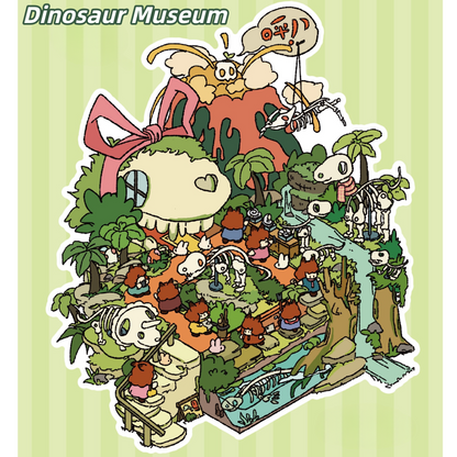 Animal's Wonderland 3D Sticker | 4 Cute Miniature Scenes