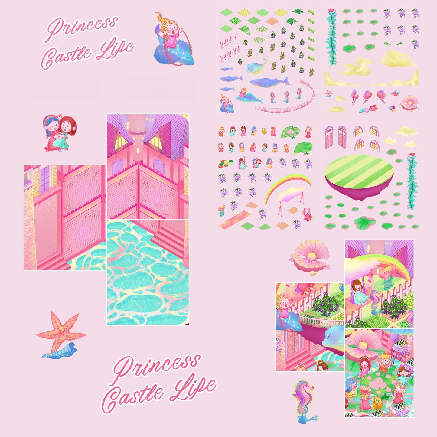 Princess Castle Life 3D Sticker
