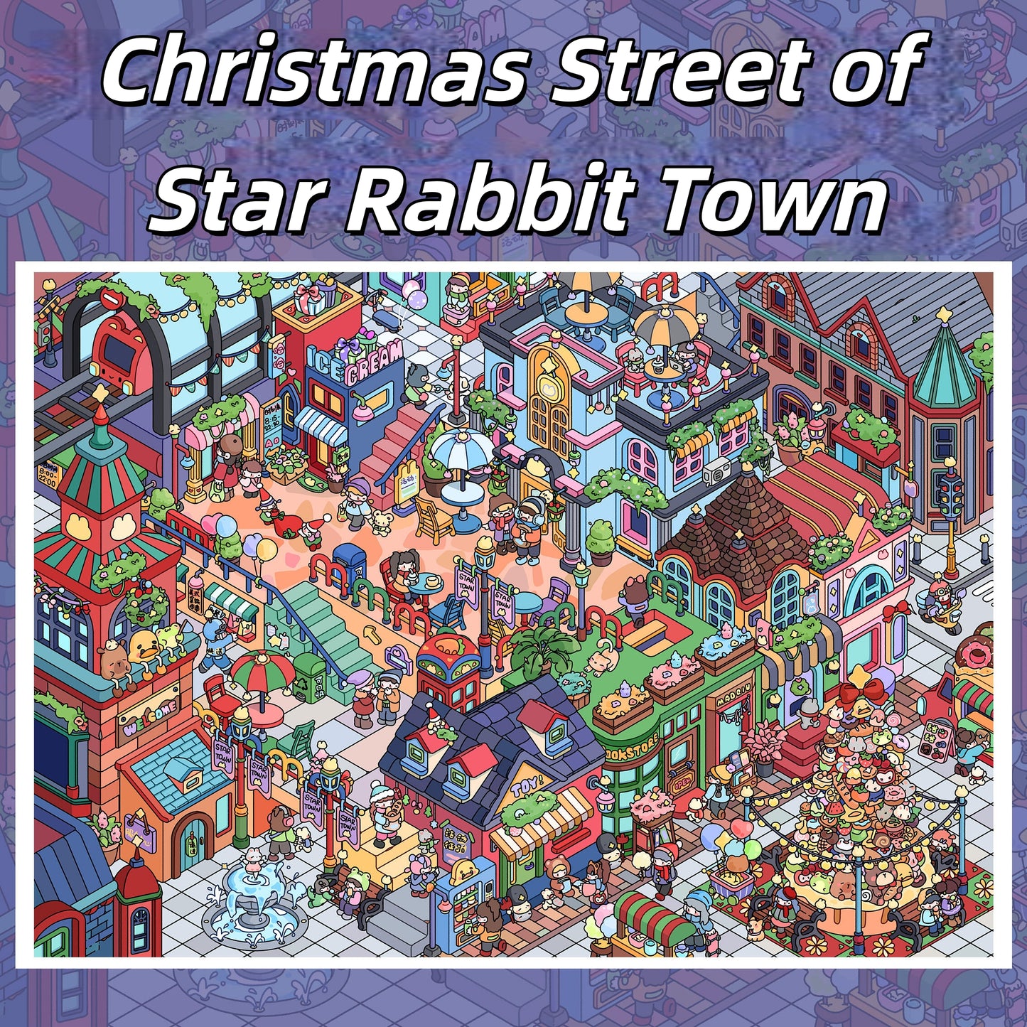 Christmas Time 3D Sticker | 4 Cute Miniature Scenes