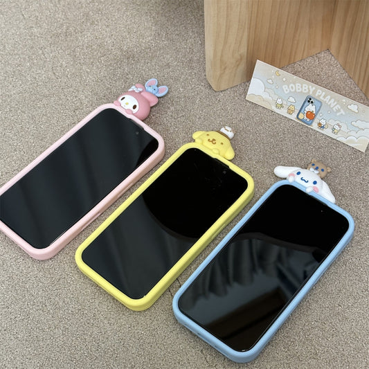 Cute Animals Belly Down Silicone Phone Case