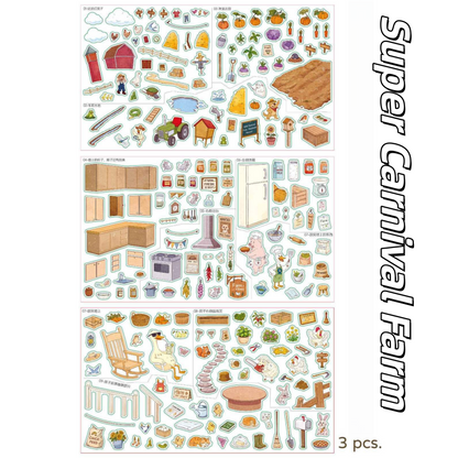 Spooky & Sweet 3D Sticker | 2 Cute Miniature Scenes