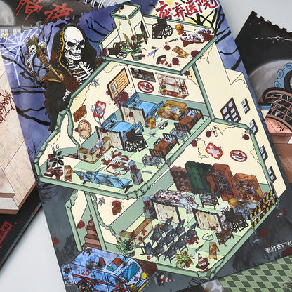 Horror Adventure 3D Sticker Book