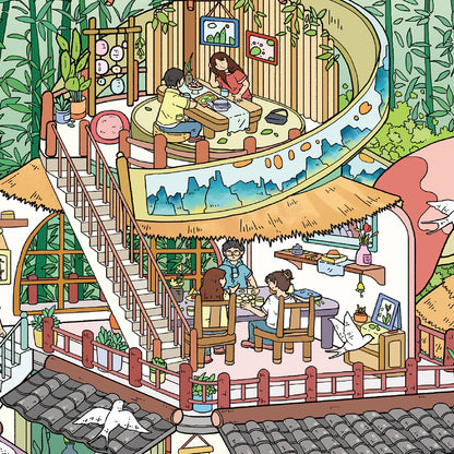 Cozy Time 3D Sticker | 2 Cute Miniature Scenes