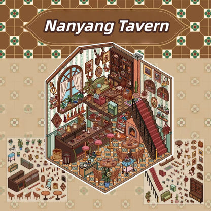 Fantasy Rooms 3D Sticker | 3 Cute Miniature Scenes