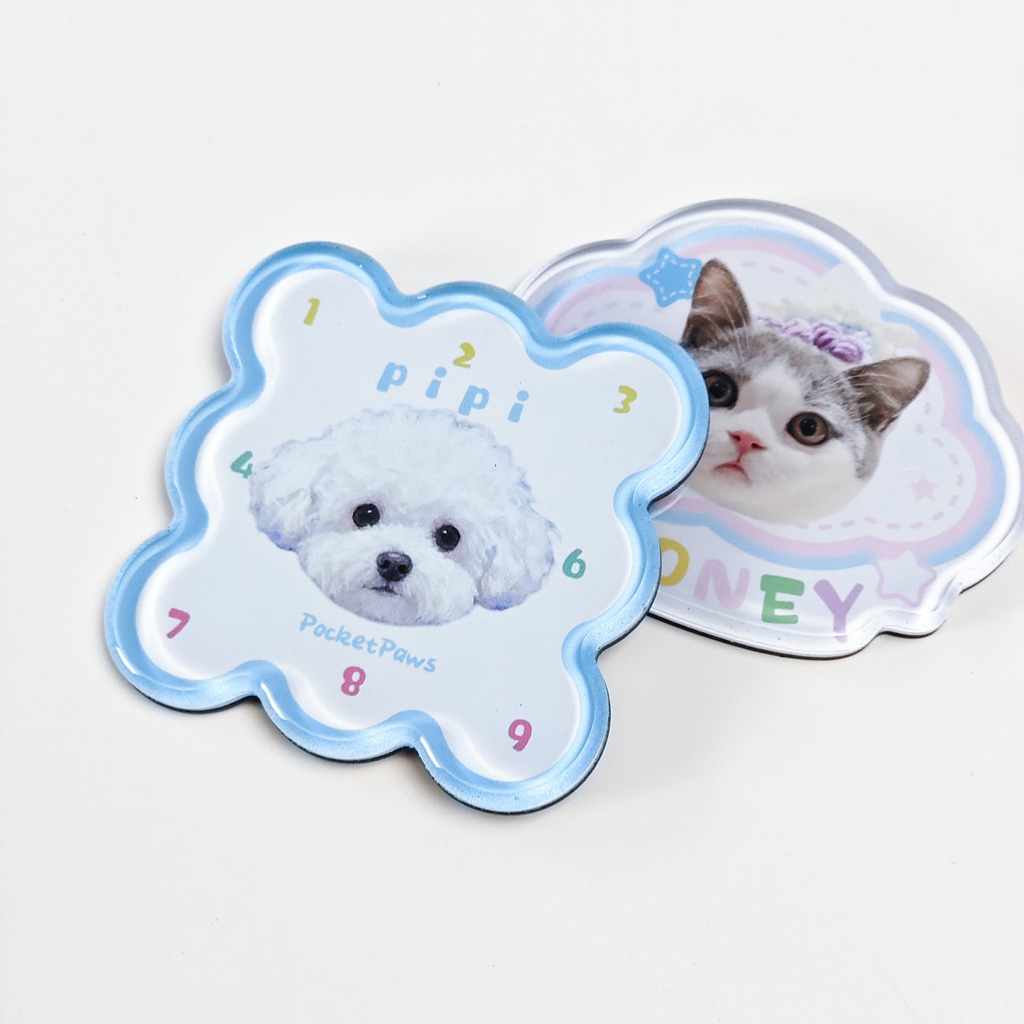 Custom Pet Photo Acrylic Bag Charm Keychain