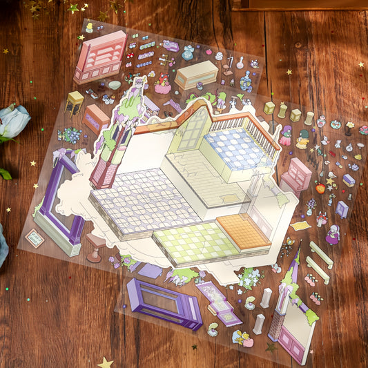 Violet Perfume Gemstone Shop 3D Sticker