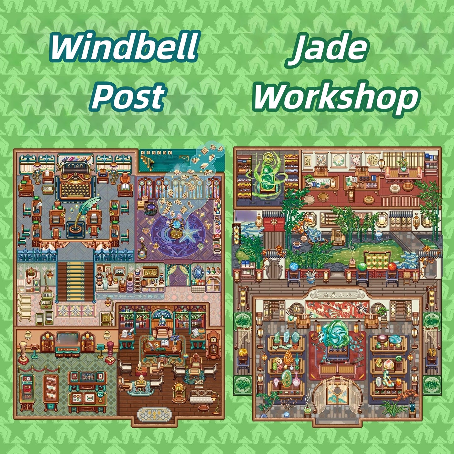 Pixel Shop 3D Sticker | 2 Cute Miniature Scenes