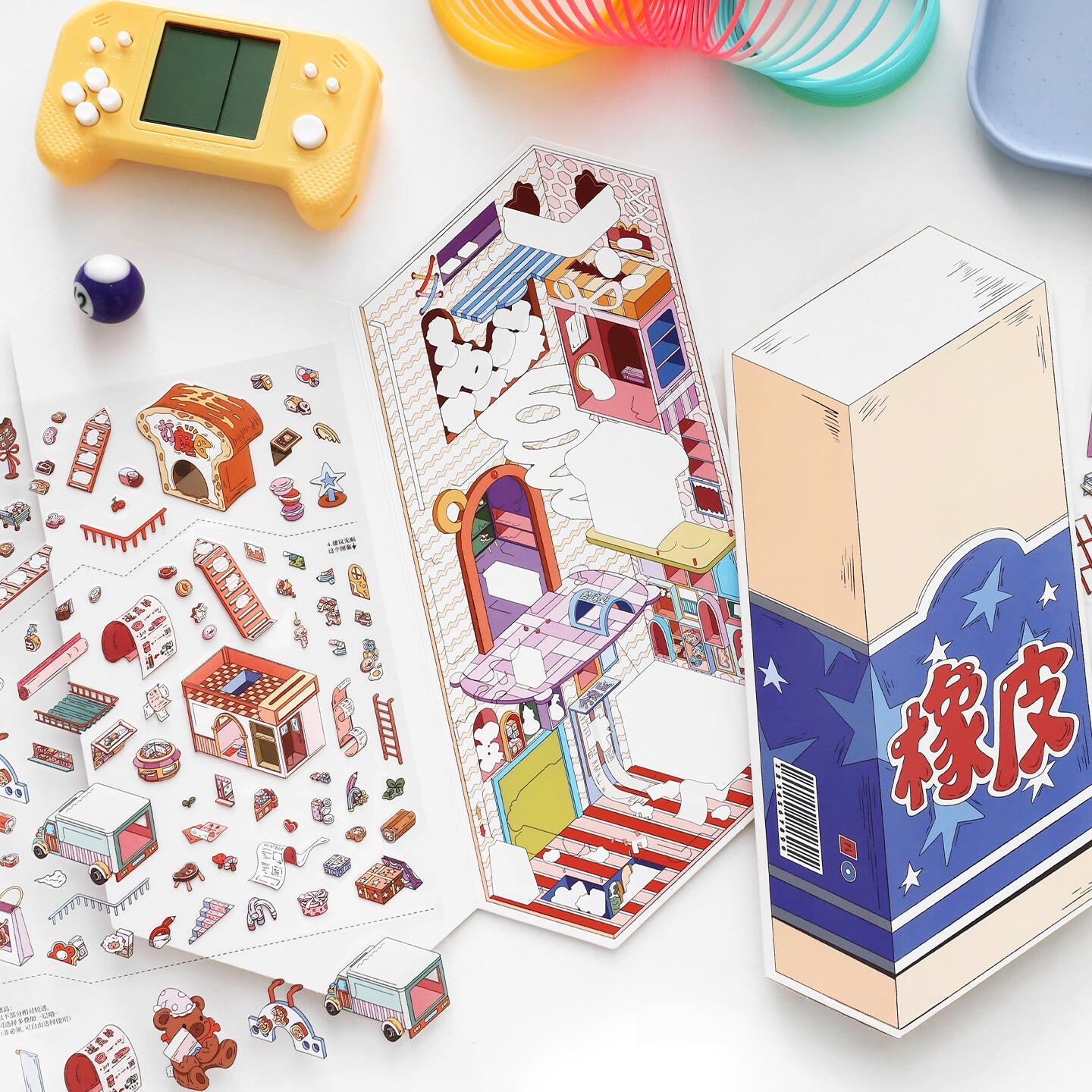 Giant's Stationery 3D Sticker | 2 Cute Miniature Scenes