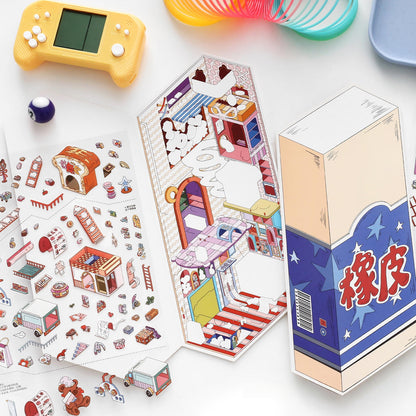 Giant's Stationery 3D Sticker | 2 Cute Miniature Scenes