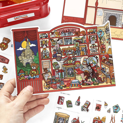 Little Stores 3D Sticker | 4 Cute Miniature Scenes