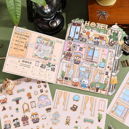 Explorers‘ Guild 3D Sticker | 4 Cute Miniature Scenes