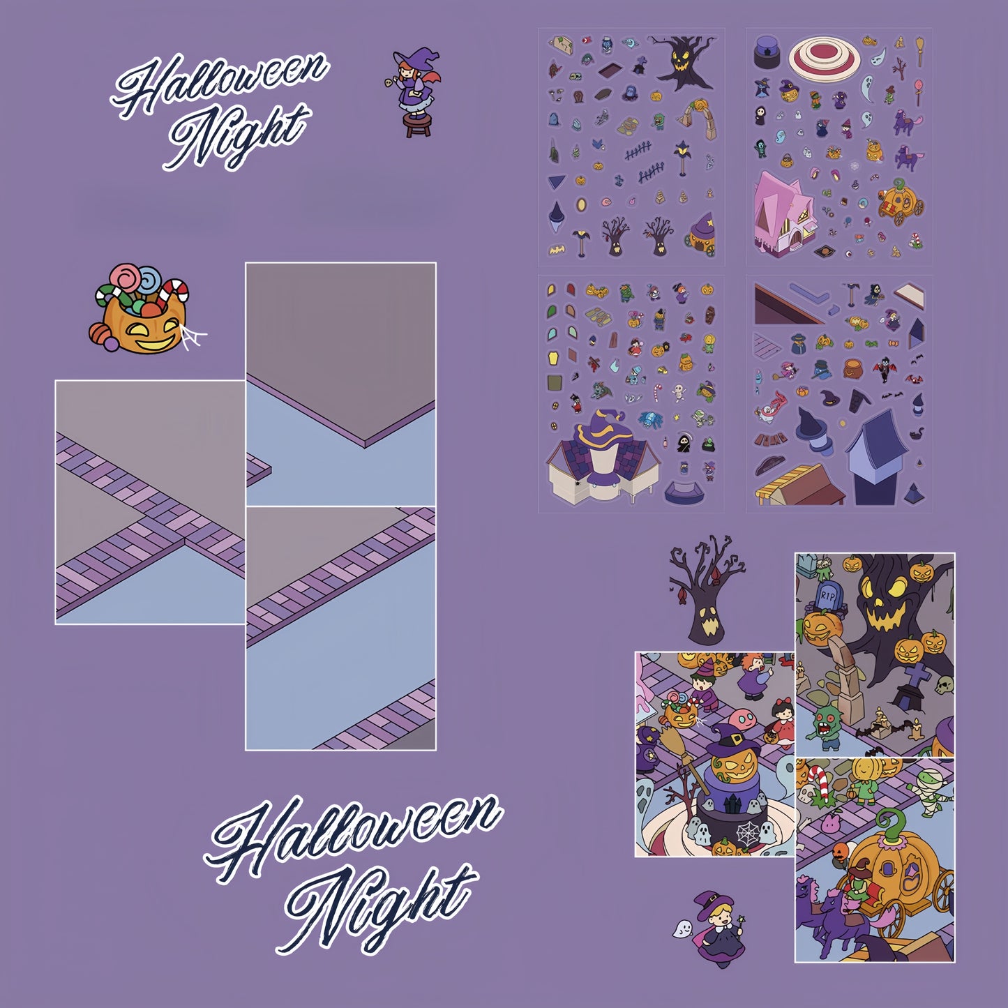 Halloween Night 3D Sticker