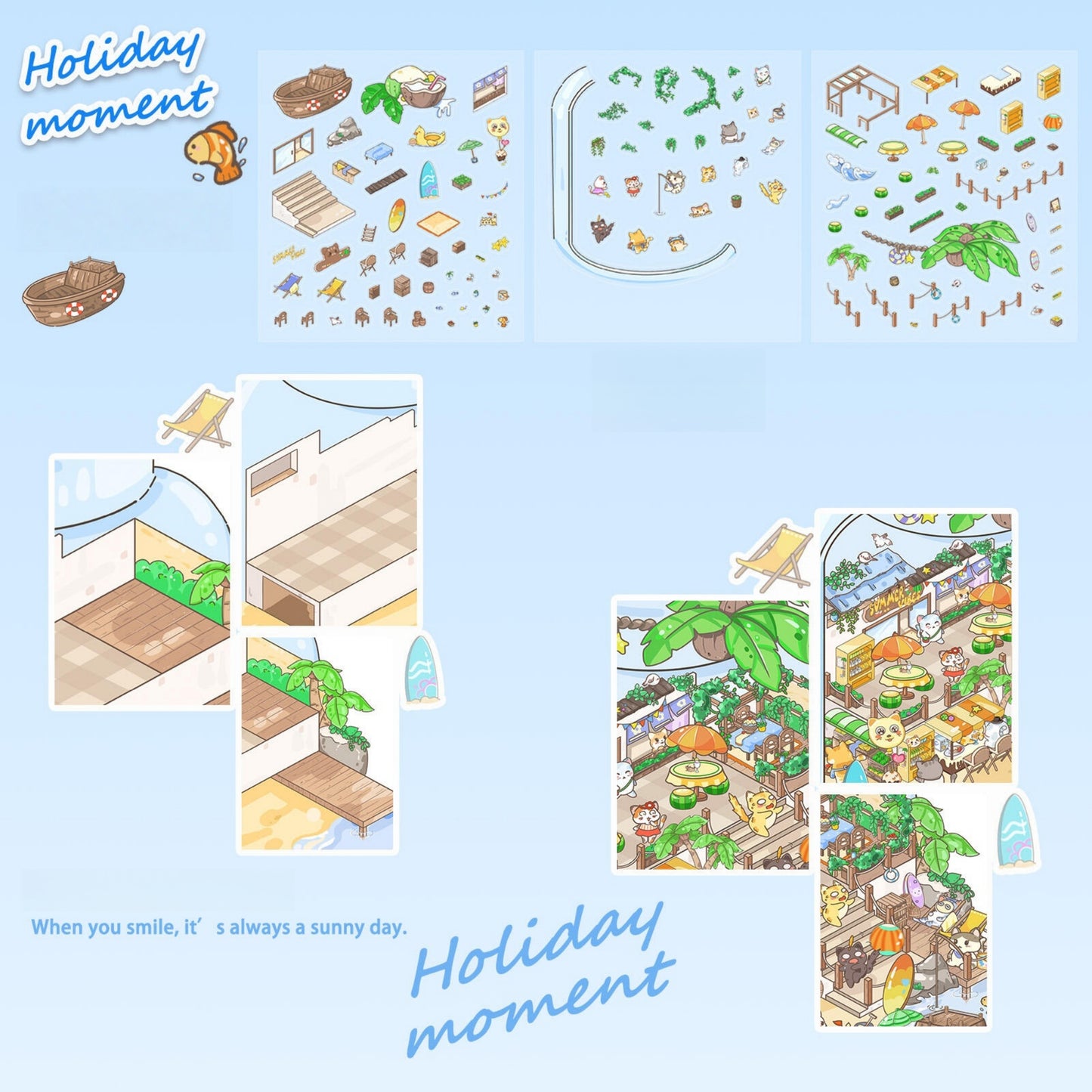 Summer Getaway 3D Sticker