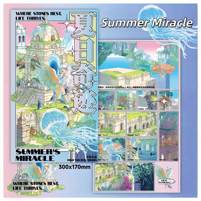 Green Worlds 3D Sticker | 4 Cute Miniature Scenes