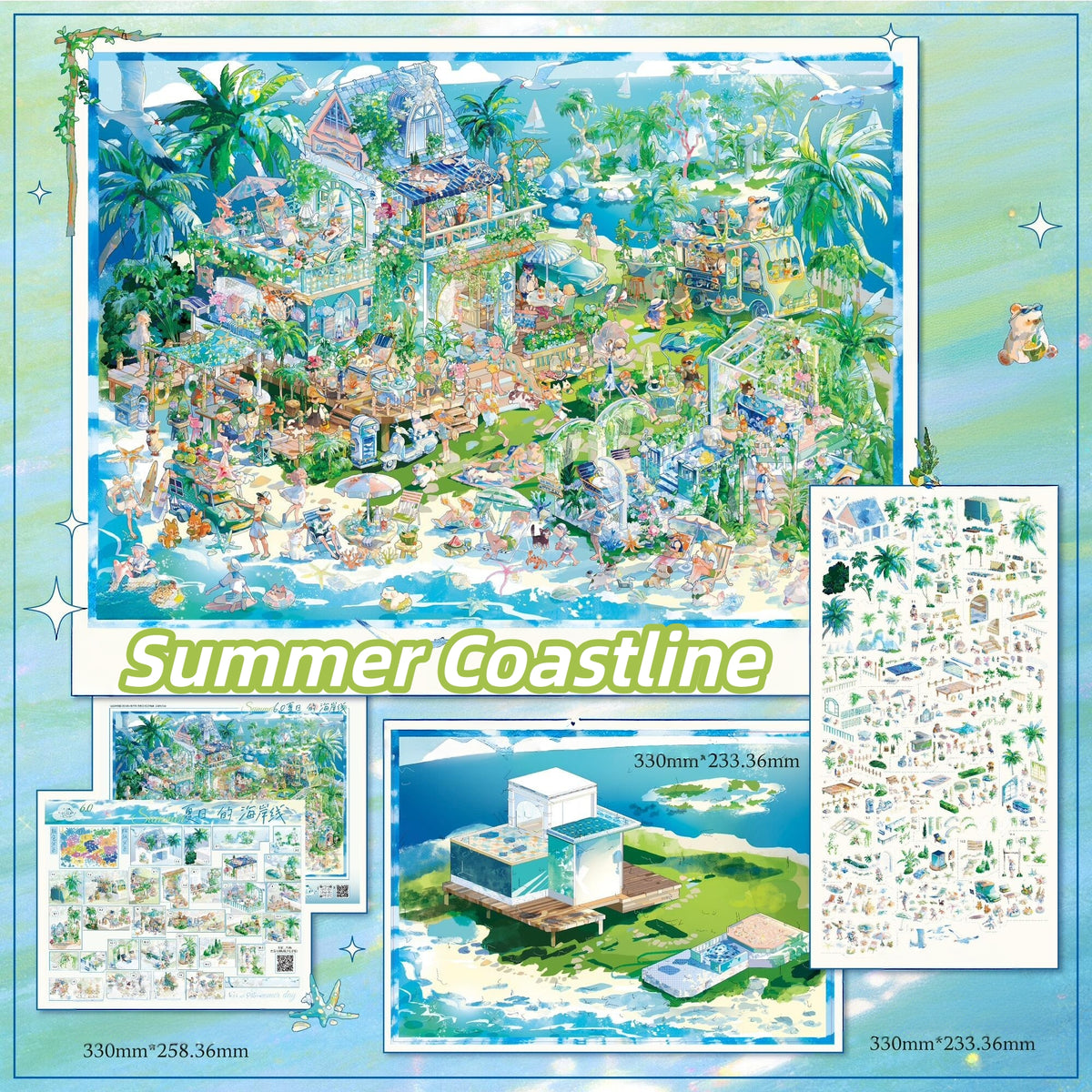 Seasons in Song 3D Sticker | 2 Cute Miniature Scenes