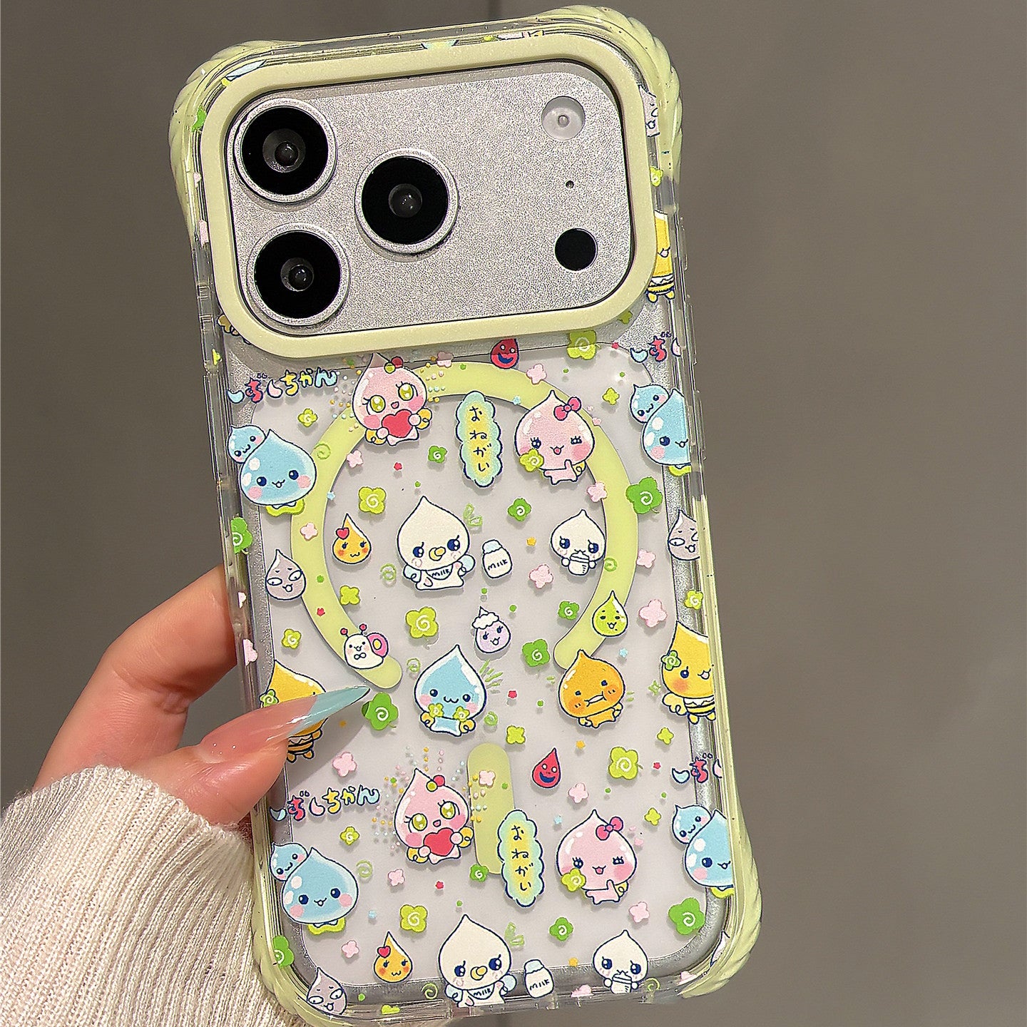 Four-Leaf Clover Little Raindrop Acrylic Phone Case