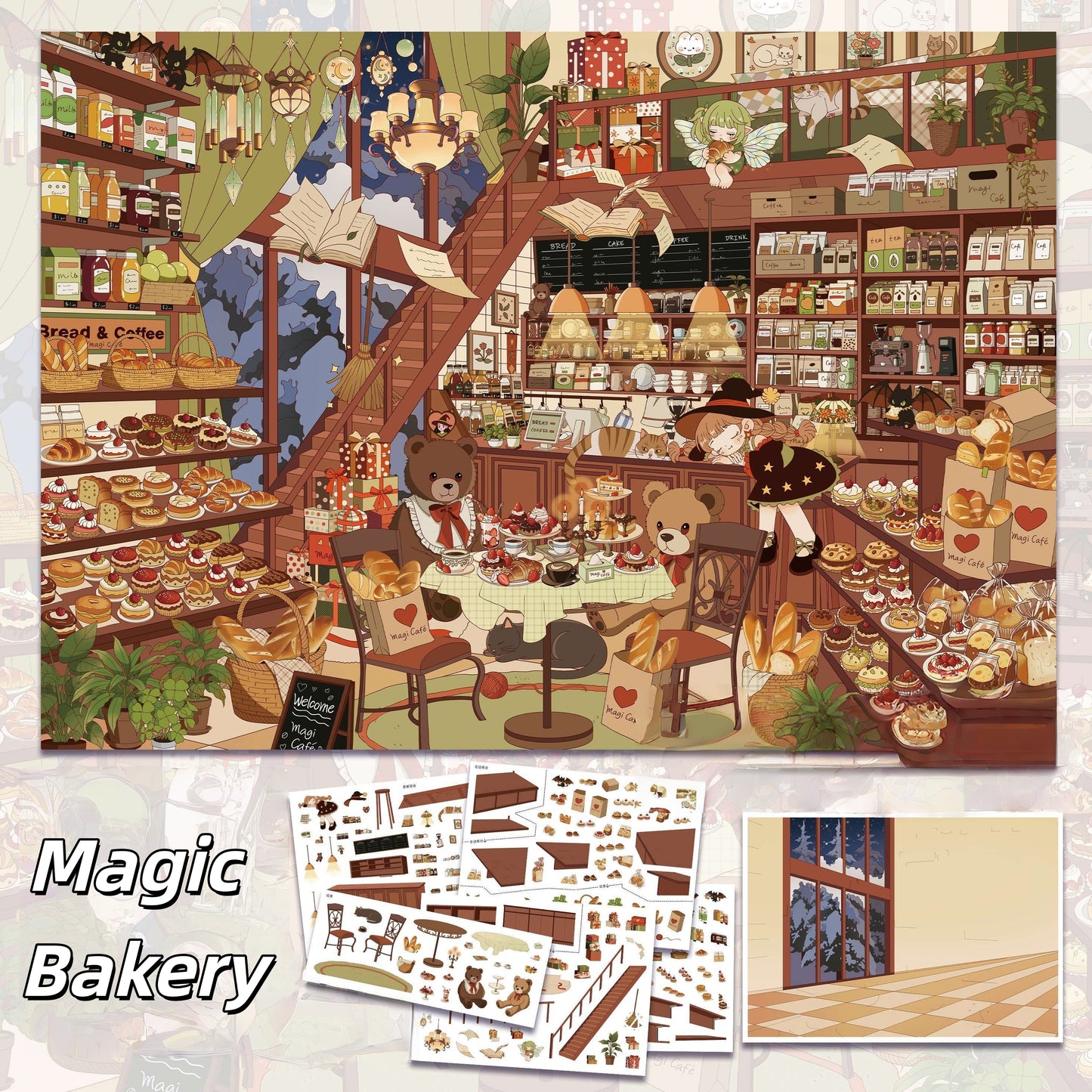 Little Magic Days 3D Sticker | 5 Cute Miniature Scenes