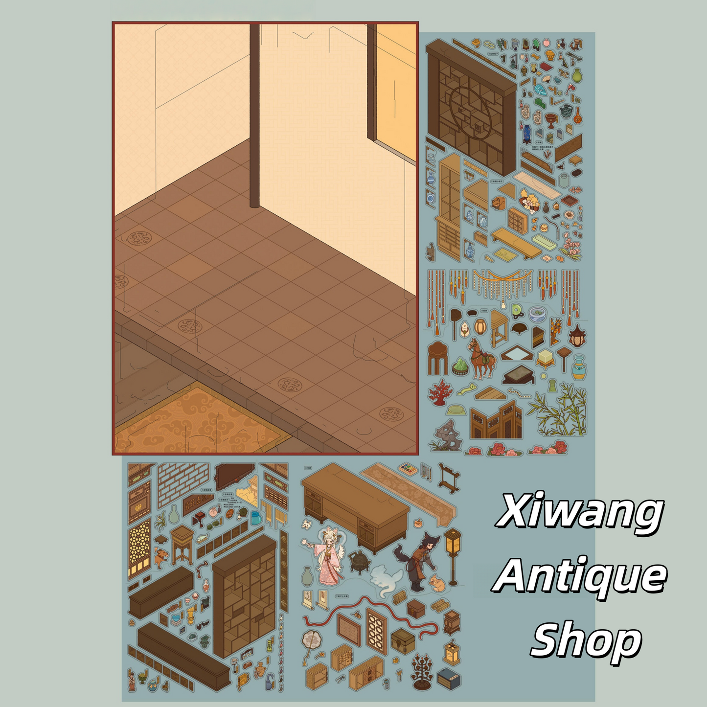 Timeless Tides 3D Sticker | 2 Cute Miniature Scenes