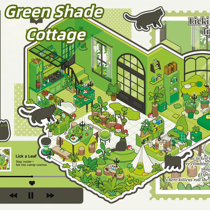 Fantasy Home 3D Sticker | 5 Cute Miniature Scenes