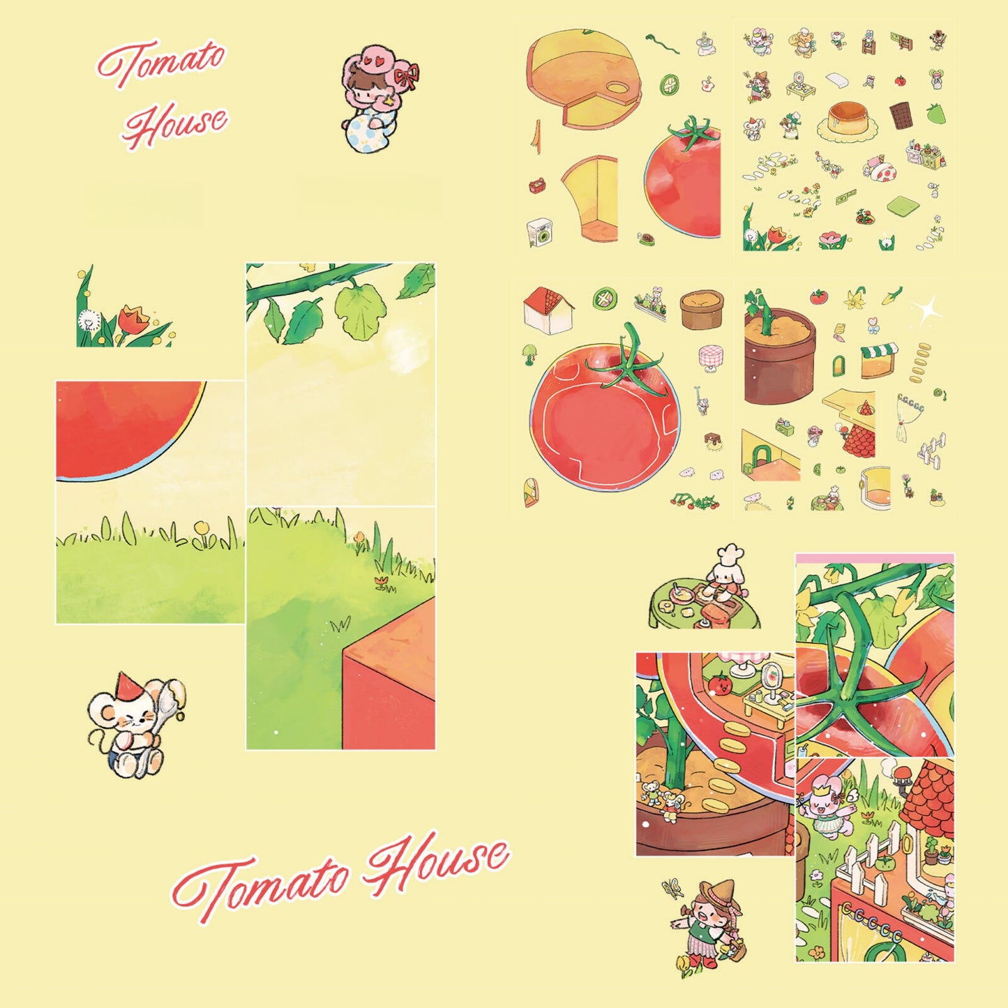 Tomato House 3D Sticker