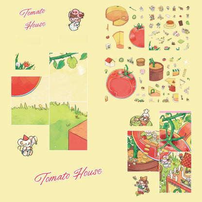 Tomato House 3D Sticker