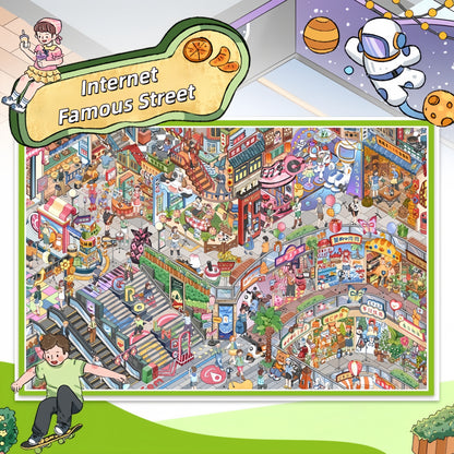 City Moments 3D Sticker | 2 Cute Miniature Scenes