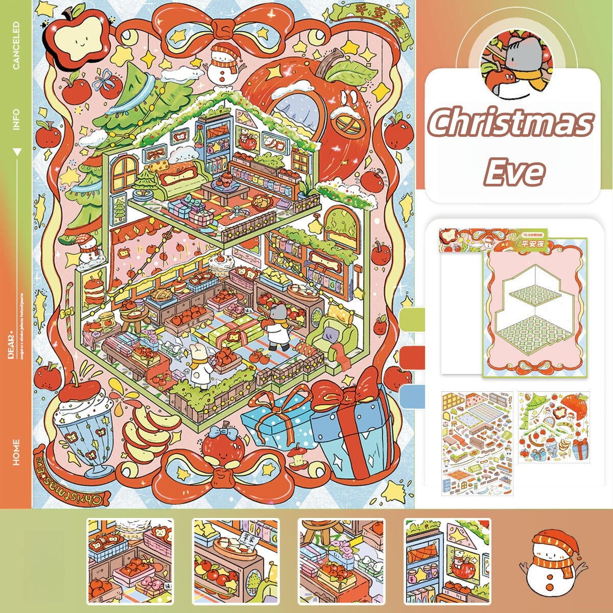 Paperfairy Tale 3D Sticker | 4 Cute Miniature Scenes