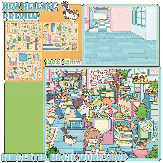 Warm Daily 3D Sticker | 4 Cute Miniature Scenes