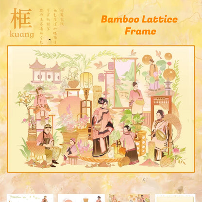 Chinese Tradition 3D Sticker | 4 Cute Miniature Scenes