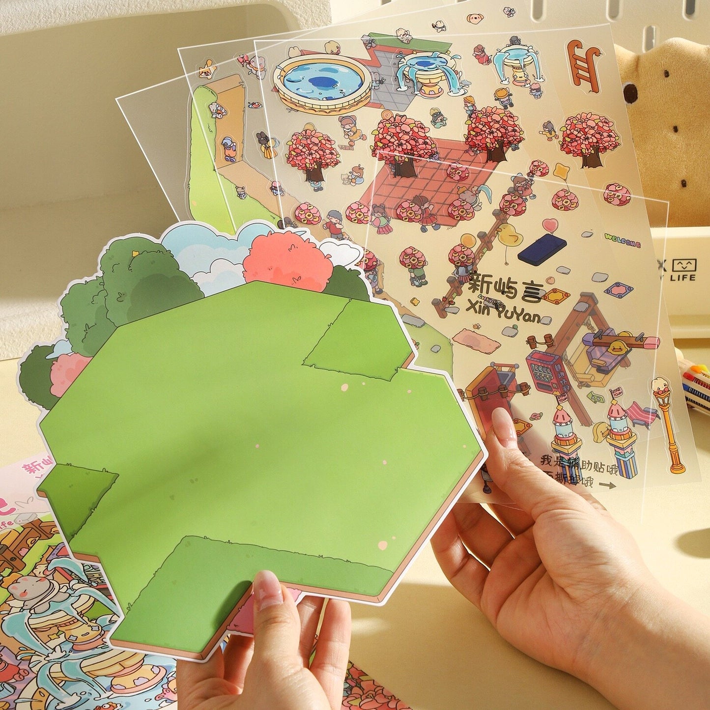 Whimsical Life 3D Sticker | 3 Cute Miniature Scenes