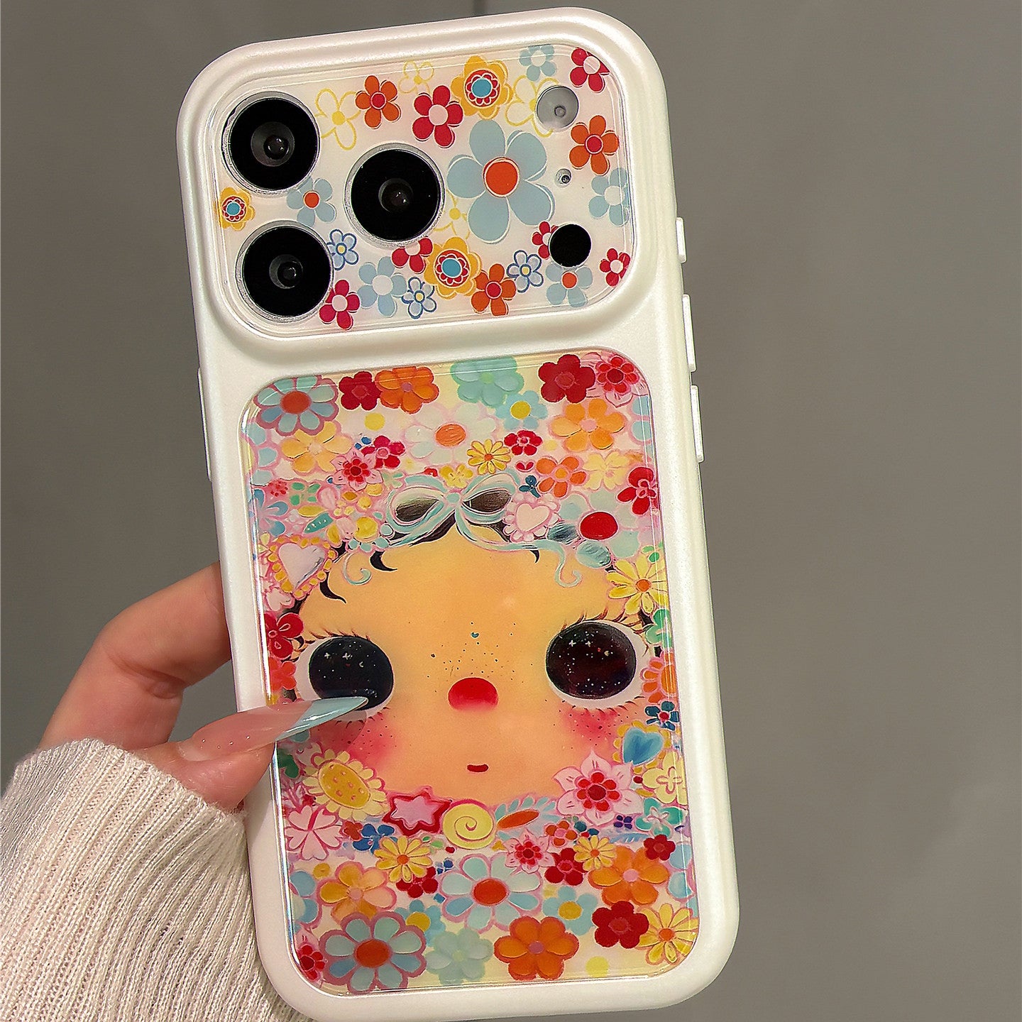 Girl in the Flower Sea Acrylic Phone Case
