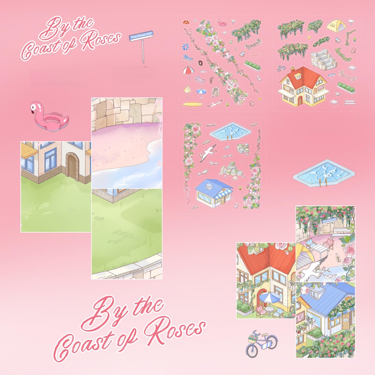 By the Coast of Roses 3D Sticker