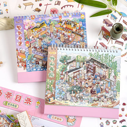 Ancient China Survival Guide 3D Sticker Book
