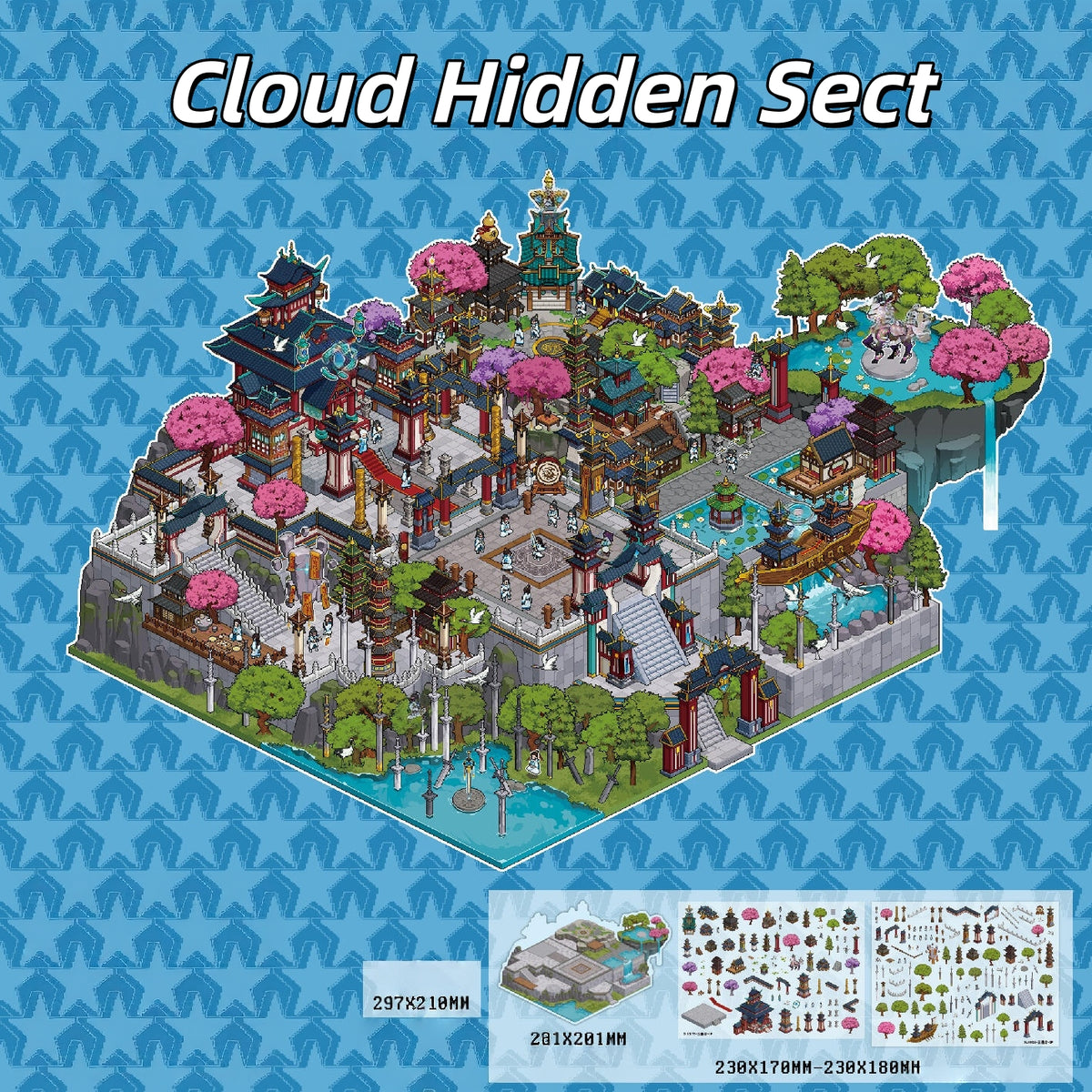 Skybound Realms 3D Sticker | 2 Cute Miniature Scenes