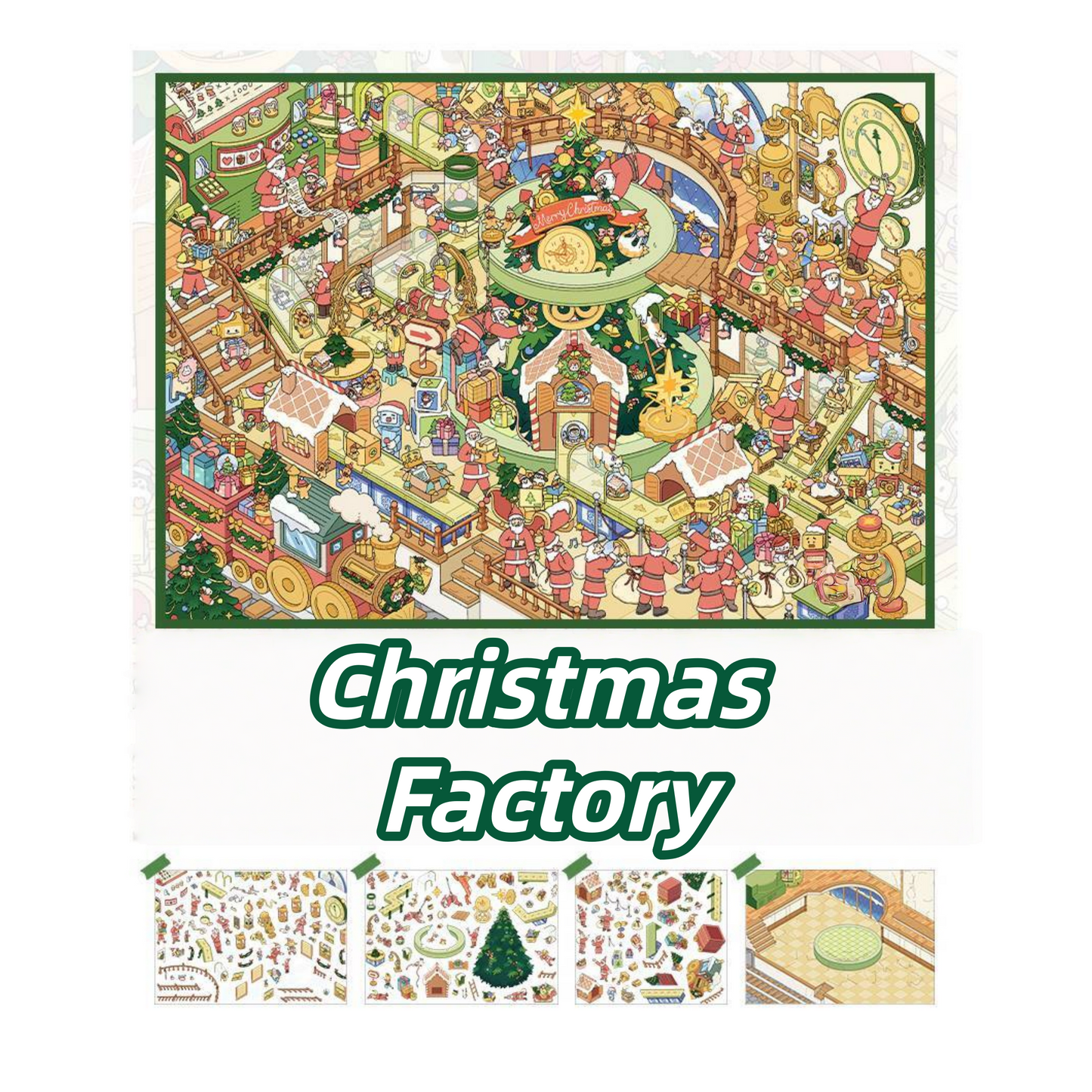 The Year-End Trilogy 3D Sticker | 3 Cute Miniature Scenes