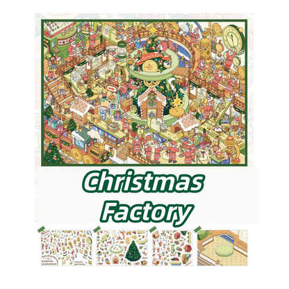 The Year-End Trilogy 3D Sticker | 3 Cute Miniature Scenes