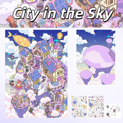 Fantastical City 3D Sticker | 3 Cute Miniature Scenes