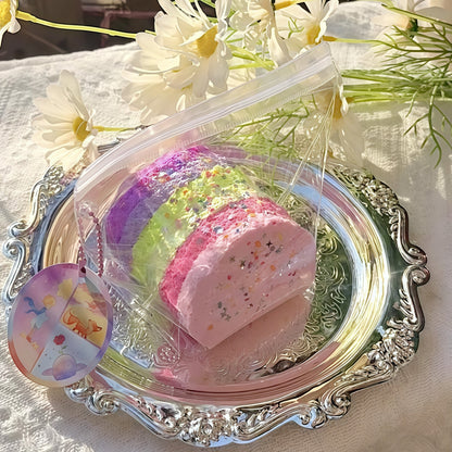 Rainbow Gummy Triple-Layer Toast Squishy