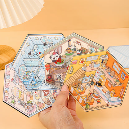 Animal Shop 3D Sticker Book