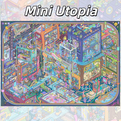 Dream Places 3D Sticker | 2 Cute Miniature Scenes