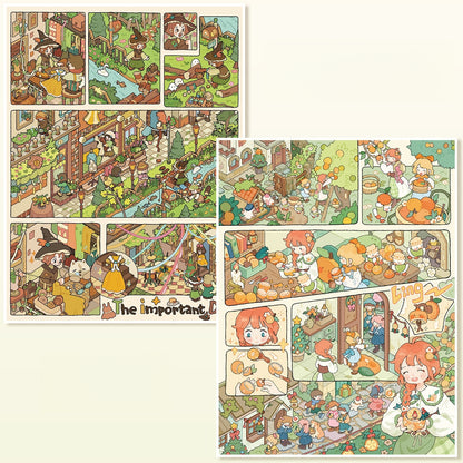 Remembrance 3D Sticker | 2 Cute Miniature Scenes