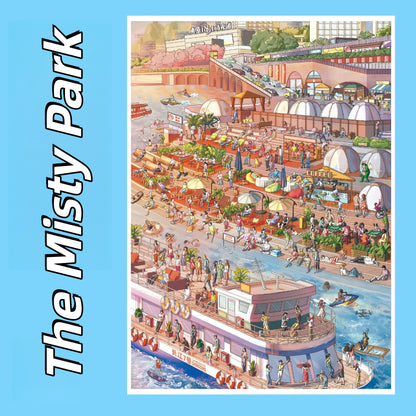 Palace on the Waves 3D Sticker | 2 Cute Miniature Scenes
