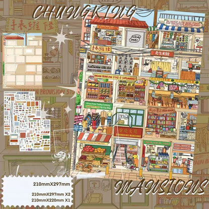 District Diaries 3D Sticker | 4 Cute Miniature Scenes